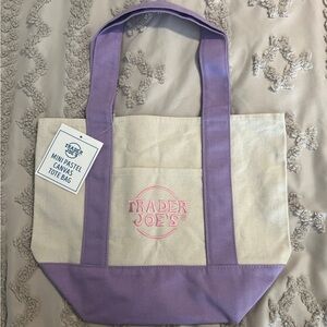 Trader Joe’s Mini Pastel Canvas Tote Bag